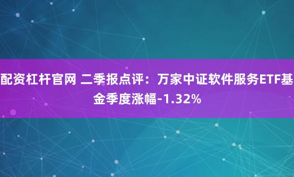 配资杠杆官网 二季报点评:万家中证软件服务ETF基金季度涨幅-1.32%