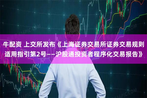 牛配资 上交所发布《上海证券交易所证券交易规则适用指引第2号——沪股通投资者程序化交易报告》